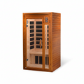 Barcelona 1-2 Person Infrared Sauna with Red Light Therapy | 1-2 Person Indoor Dry Heat Sauna for Home & Gym, Low EMF FAR, 360° Heating, Bluetooth, Solid Canadian Hemlock, Spacious Cabin