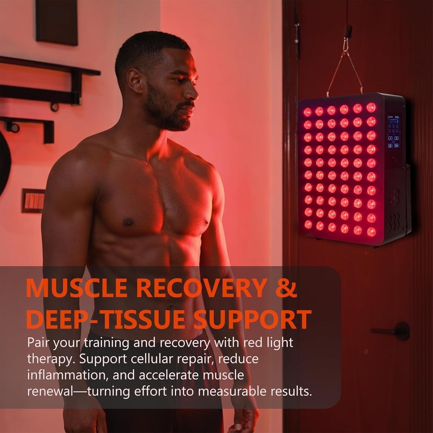 Red Light Therapy Panel, Dual Chip LED 660Nm 850Nm near Infrared Light for Body & Face, High Power Red Light Therapy Device for Muscle Recovery, Joint Pain Relief, Skin Rejuvenation at Home