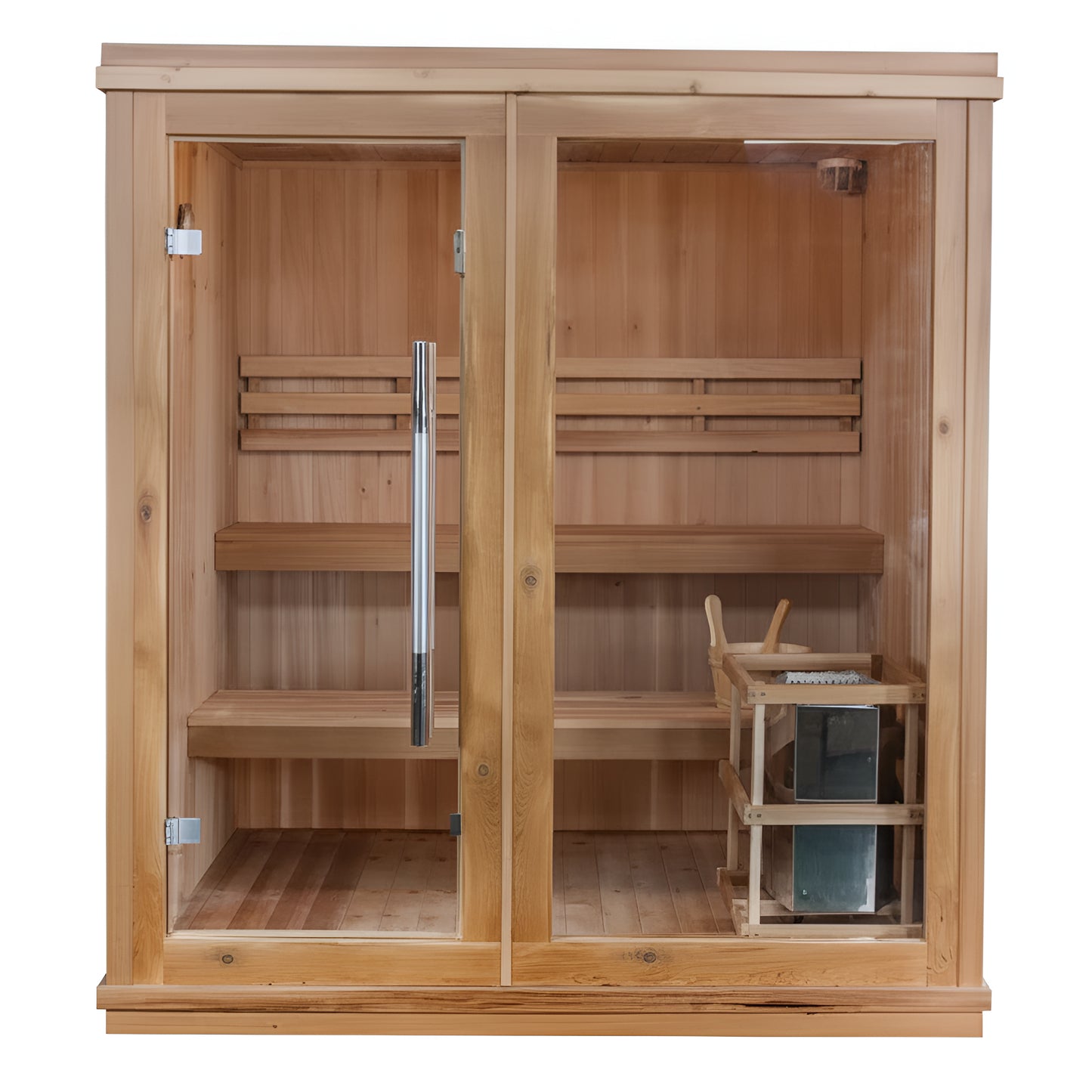 Charleston 4 Person Indoor Traditional Sauna Double Bench
